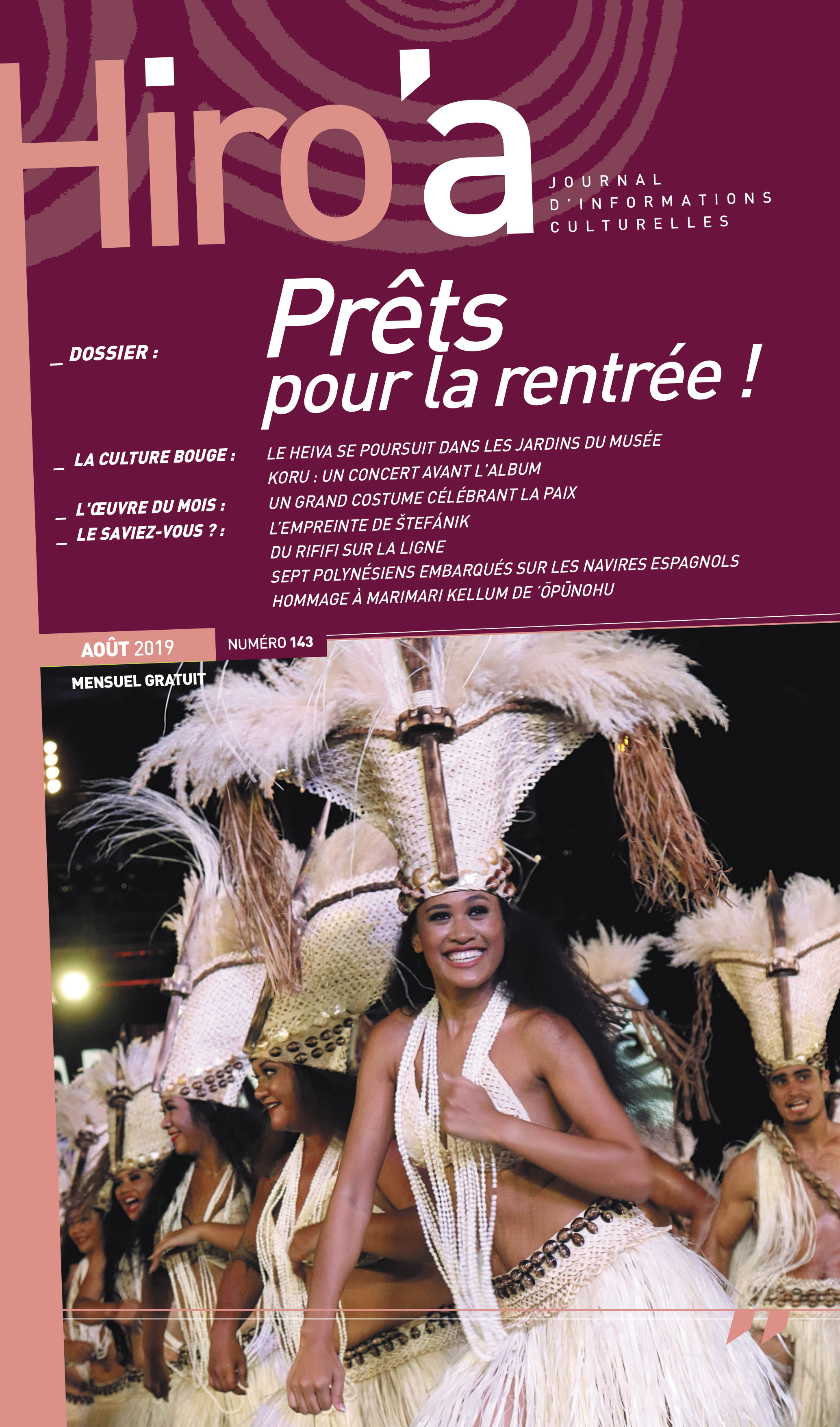 Hiro’a n°143 d&rsquo;août 2019