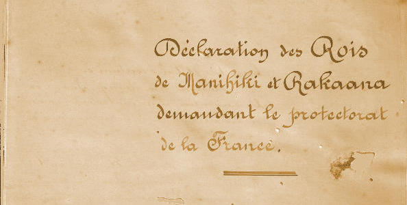 Tentative d’établissement du  protectorat de la France sur les îles Manihiki et Rakaana en avril 1889