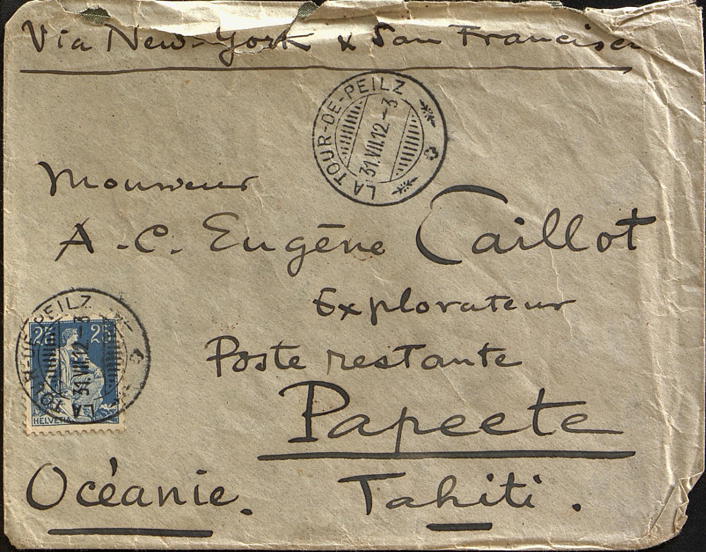 Quatre lettres de Paul Huguenin à Eugène Caillot 1912 / 1918
