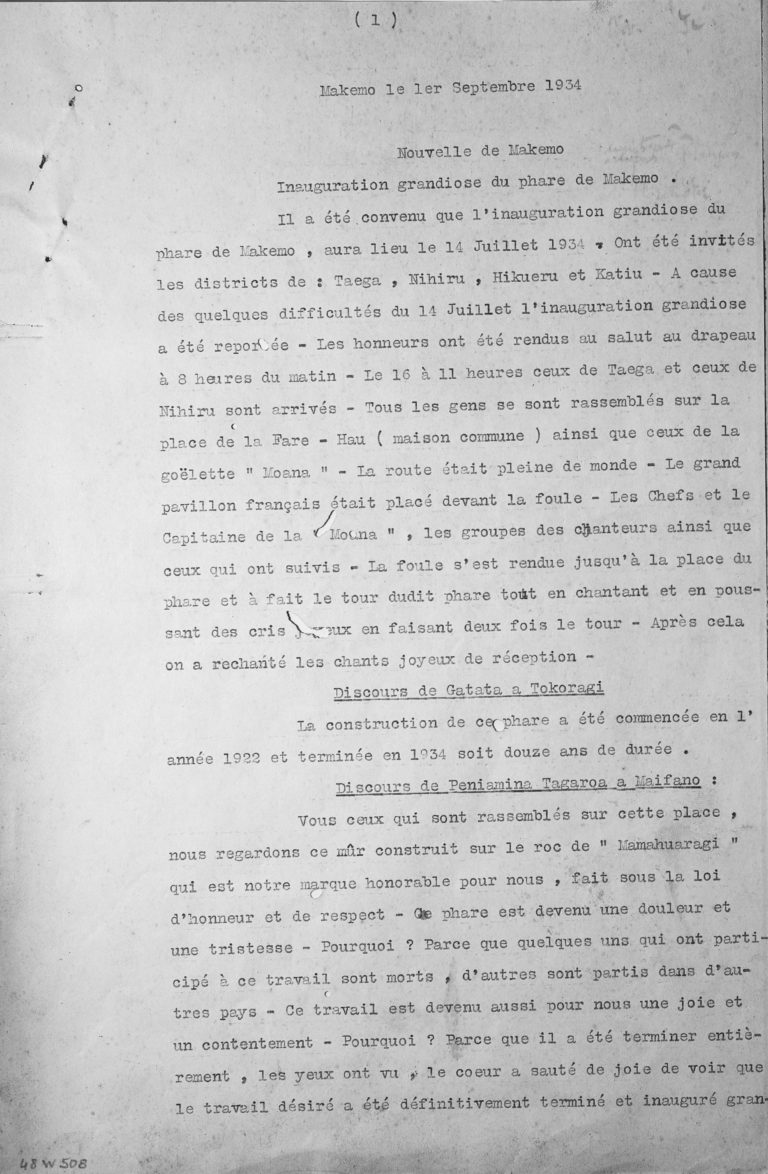 Le phare de Makemo sort de l’ombre » Te Piha Faufa'a Tupuna