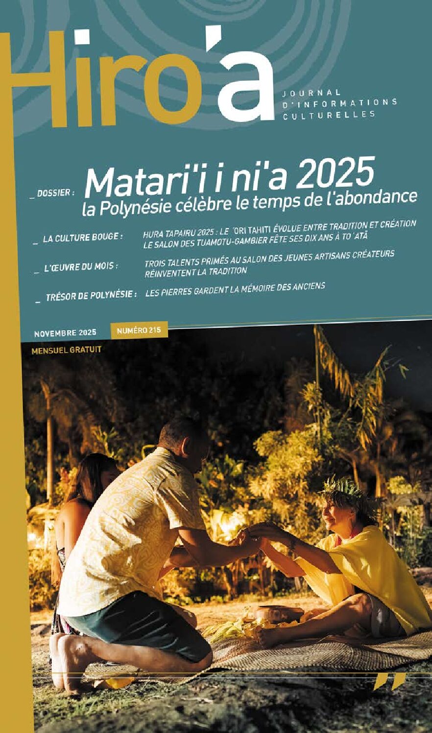 Hiro’a N°215 du mois de novembre 2025
